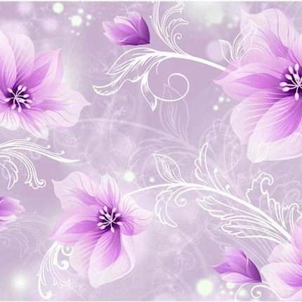 Artpro Fototapeta 3D Na Ścianę  200X140  Fioletowe Kwiaty Vintage
