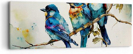 Arttor Obraz na płótnie do Salonu Sypialni 90x30 Ptaki foto Obrazy na ścianę (AB90X305675)