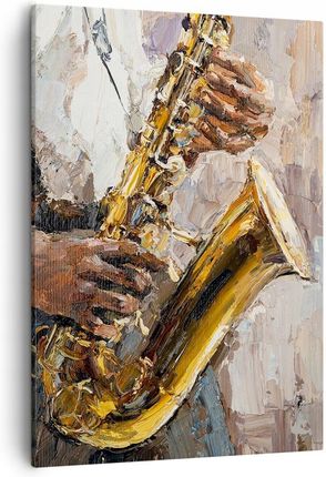 Arttor Obraz na płótnie do Salonu Sypialni 50x70 Saksofon Obrazy na ścianę Canvas (PA50X704808)