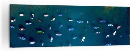 Arttor Duży obraz do Salonu 160x50 Łódki Nowoczesny fotoobraz na płótnie Obrazy (AB160X505367)