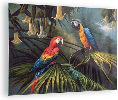 Arttor Obraz na szkle do Salonu Sypialni 70x50 Papuga Ara Obrazy na ścianę Szkło (GAA70X504780)