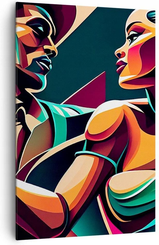 Arttor Duży obraz do Salonu XXL 80x120 Kubizm Nowoczesny na płótnie ...