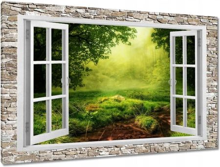 Zesmakiem Obrazy 120x80 Drewniane okno (H2821M_PC1B_120X80CMZS)