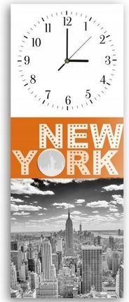 Feeby Obraz ścienny z zegarem New York Miasto 25x65
