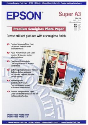 Epson Premium Semigloss Photo Paper, DIN A3, 251g/m², 20 Arkuszy C13S041334