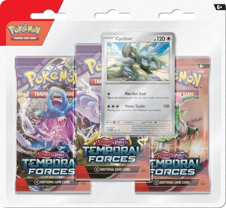 Pokemon TCG Scarlet & Violet - Temporal Forces 3-pack Blister Cyclizar