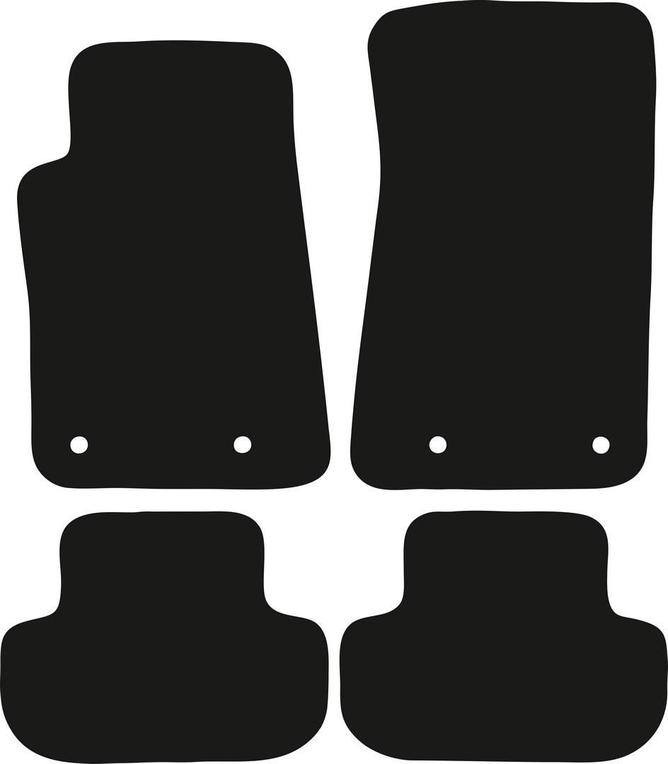 Tappetini In Gomma Wielganizator Per Chevrolet Camaro V (2006-2015) - Set 4 Pezzi, Antiscivolo, Resistenti A Fango E Umidità