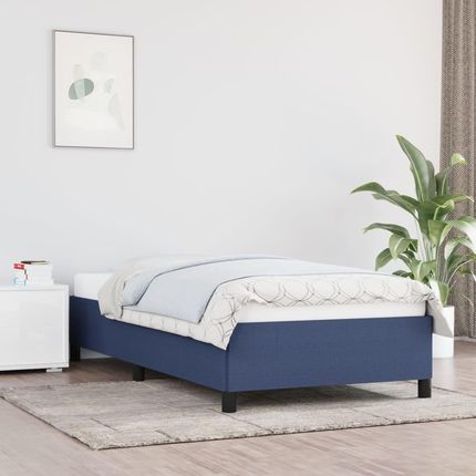 VidaXL Rama łóżka, niebieska, 90 x 200 cm, tapicerowana tkaniną