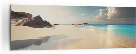 Arttor Duży obraz do Salonu 160x50 Dzika Plaża Nowoczesny na płótnie Obrazy (AB160X506016)