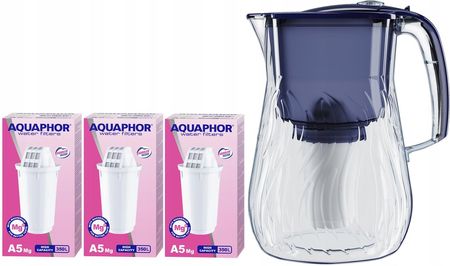 Aquaphor Dzbanek Filtrujący Orleans 4,2l Granatowy Z 3 Wkł. A5 Mg