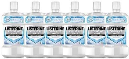 Listerine Advanced White łagodny płyn do płukania ust 500 ml zestaw 6 sztuk