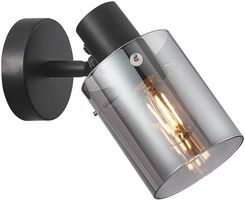 Zdjęcie Italux - Kinkiet Sardo E14 Czarny/Dymiony Spl-5581-1-Bk-Sg (Spl55811Bksg) - Świętochłowice