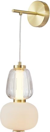 Italux - Kinkiet Eris Led 18W 3000K Złoty/Transparentny/Opal Wl-98374-18W-Gd Pl. (Wl9837418Wgd)