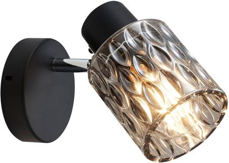 Candellux Bill Kinkiet Czarny, Przydymiony (9127375)