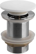 Zdjęcie THIN korek umywalkowy 5/4", klik-klak, Rockstone, biały mat WN721 - Goleniów