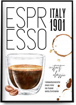 Nowoczesne Obrazy Do Salonu Kuchni Plakat Na Ścianę Kawa Espresso 30X40 A3 (ESS01)