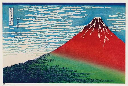 Grupoerik Plakat Katsushika Hokusai Fine Wind Red Fuji Plakaty na ścianę 91,5x61 cm (GPE5806)