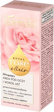 Bielenda Royal Rose Elixir Przeciwzmarszczkowy Krem Liftingujący Pod Oczy I Wokół Ust 15 Ml