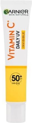 Krem Garnier Skin Naturals Vitamin C Daily Uv Invisible Spf50+ Rozjaśniający Fluid Z Wysokim Filtrem na dzień 40ml