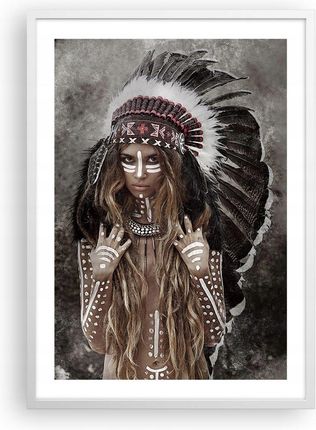 Arttor Plakat w ramie białej do Salonu Sypialni 50x70 Kobieta Nowoczesny obraz (P2WPA50X705143)