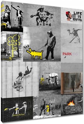 Obraz 70x100 Full Mix Banksy (H8556M_PC1AB_70X100CM)