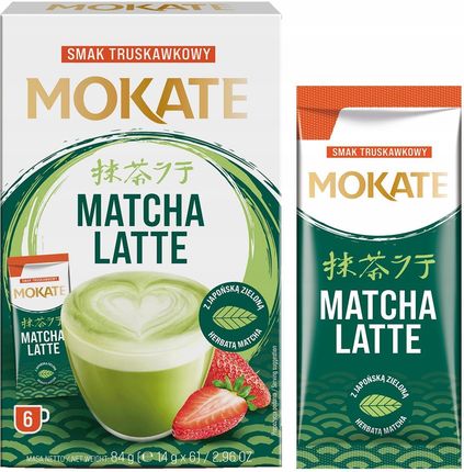 Mokate Matcha Latte O Smaku Truskawkowym Napój Kawowy 6szt.