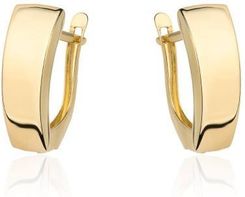 Magar Gold Kolczyki Złote Gładkie Duże Na Angielskim Zapięciu Pr. 585