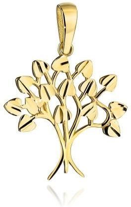 Magar Gold Zawieszka Złota Diamentowane Drzewko Szczęścia