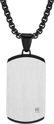 Steelova Dwukolorowa Zawieszka Nieśmiertelnik Mat Cyrkonia