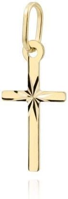Magar Gold Krzyżyk Złoty Delikatny Diament Pr. 585 Zawieszka