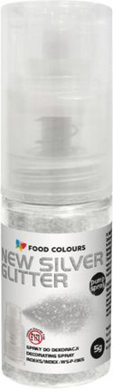 Food Colours Barwnik Spożywczy Aerozol Spray Srebrny 5g 5ml Pyłek Perłowy