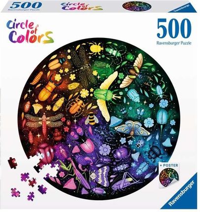 Ravensburger Puzzle 500El. Paleta Kolorów Insekty