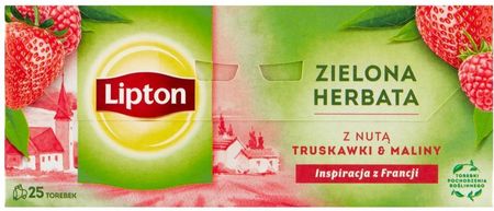 Lipton Herbata Zielona Malina I Truskawka 25 Torebek