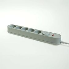 Zdjęcie Plastrol Listwa Zasilająca Z Układem Przeciwprzepięciowym 5 Gniazd Włącznik Szary W00022 - Cieszyn