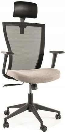 Fotel Obrotowy Biurowy Q-328H Czarny/Szary Krzesło