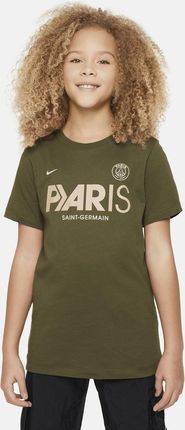 T-Shirt Piłkarski Dla Dużych Dzieci Nike Paris Saint-Germain Mercurial - Zieleń