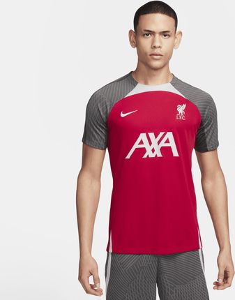 Męska Dzianinowa Koszulka Piłkarska Nike Dri-Fit Liverpool F.C. Strike - Czerwony