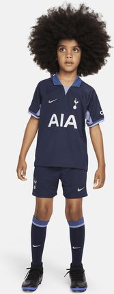 Trzyczęściowy Strój Dla Małych Dzieci Nike Dri-Fit Tottenham Hotspur 2023/24 Wersja Wyjazdowa Niebieski