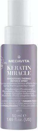 MEDAVITA Keratin Miracle Smoothing Thermo Defence Spray 50ml - Spray wygładzający, chroniący przed wysoką temperaturą