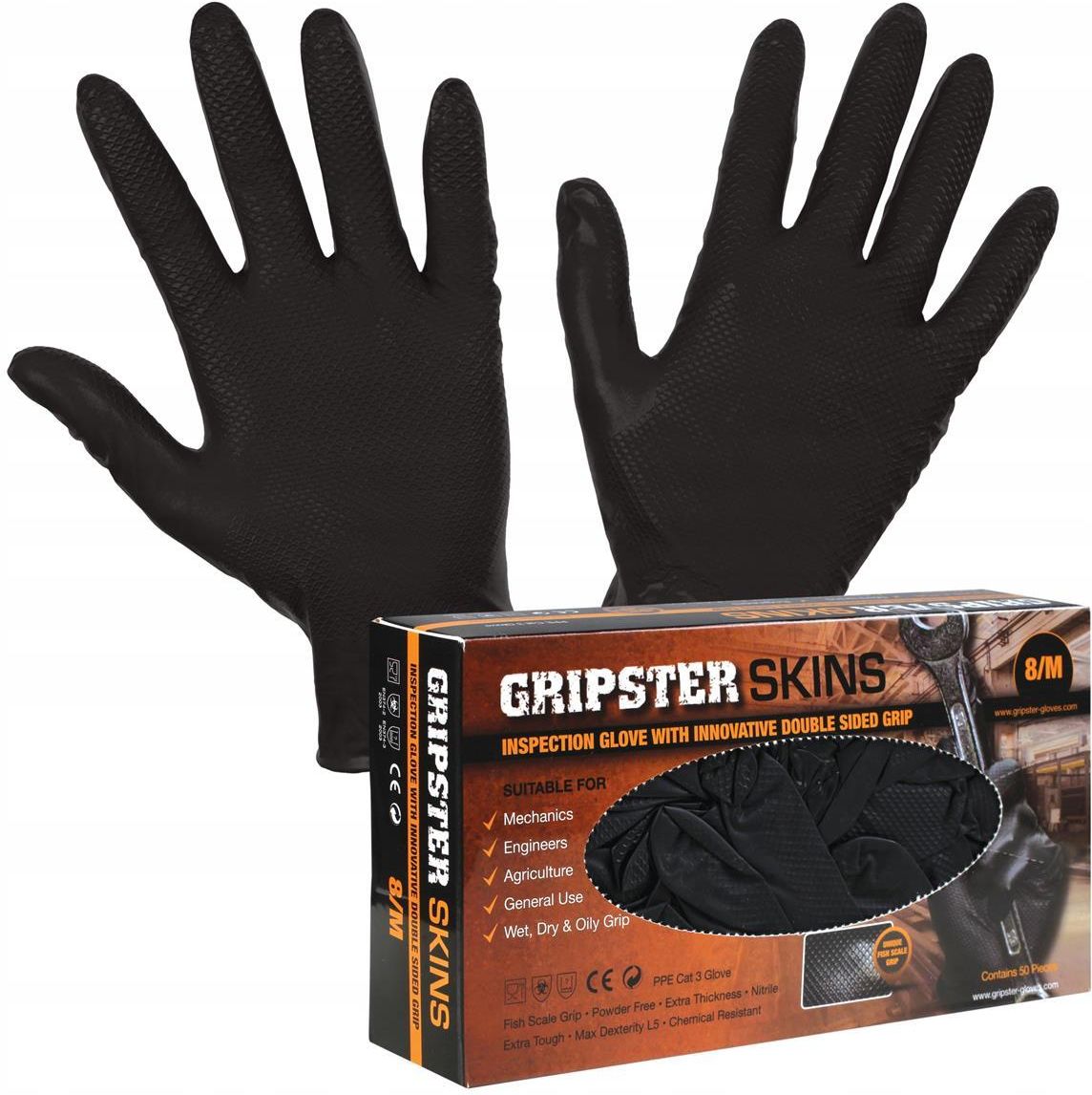 Rękawice Nitrylowe Gripster Black Xl 50szt. 010 508 Ceny i opinie