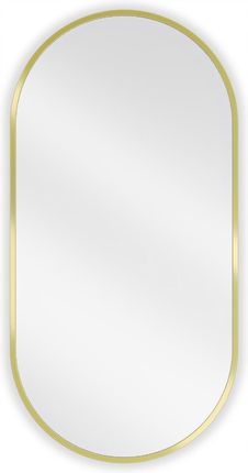 Mexen Loft Lustro Łazienkowe Owalne 80X40 Cm Rama Złote