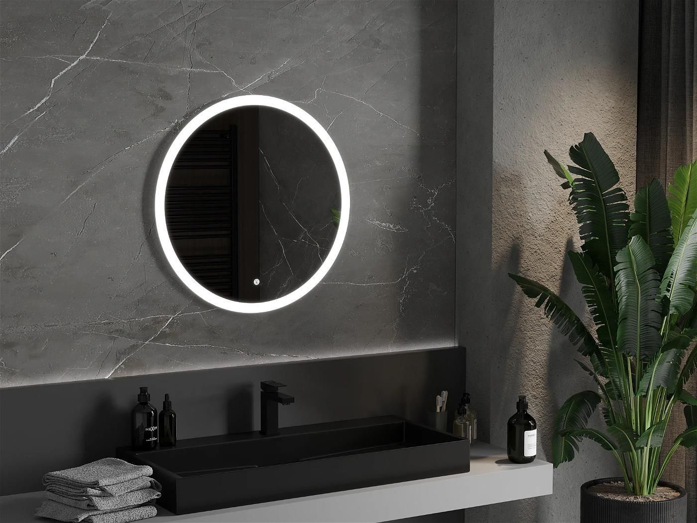 Mexen Oro Lustro Łazienkowe Podświetlane Okragłe 70 Cm Led