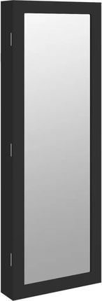 Vidaxl Wisząca Szafka Na Biżuterię Z Lustrem Czarna 37,5X10X106 Cm 353218 - zdjęcie 2