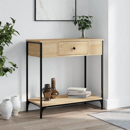 Vidaxl Stolik Konsolowy Dąb Sonoma 75X34,5X75 Cm 834166