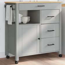 Vidaxl Wózek Kuchenny Monza 84X40X90 Cm Lite Drewno Sosnowe 376110