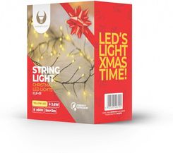 Zdjęcie Łańcuch Zielony Gałązka 600Led Żółte 6M + 5M Kabla Forever Light - Trzebinia