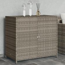 Zdjęcie VidaXL Szafka Ogrodowa Szara 83X45X76cm Polirattan 365545 - Skała