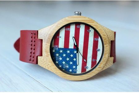 Drewniany zegarek AMERICA Tak Tak