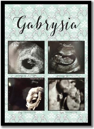 Trymestr ciąży, zdjęcia USG, pamiątka z ciąży prezent na Baby Shower Ciąża
