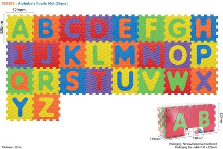 Ramiz Mata Sensoryczna Z 26 Puzzli Alfabet Dla Dzieci 10M Wyjmowane Litery Pianka Eva Różne Faktury Ra-Zdn.8003B3